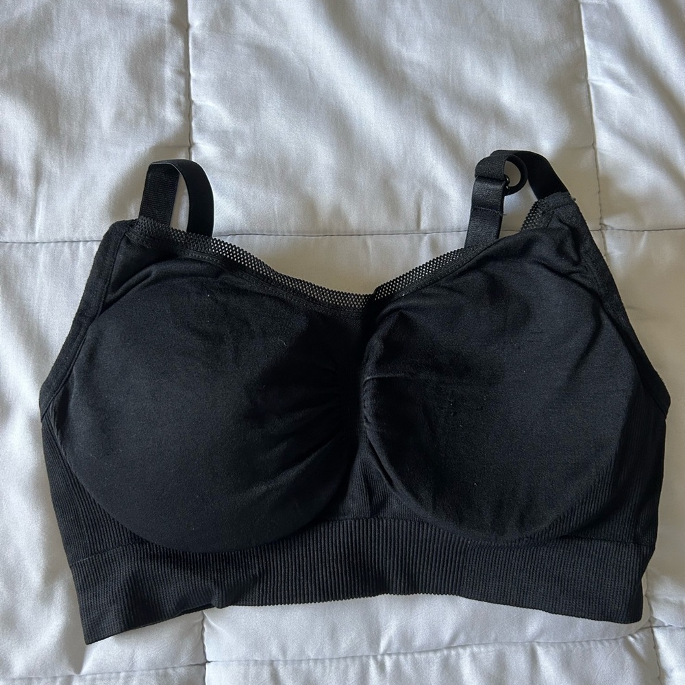 Thyme Maternity Black Supportive Bra with Wide Straps